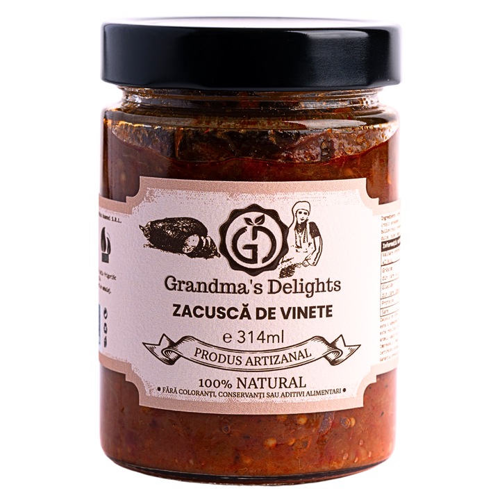 Zacusca de vinete, Grandma`s Delights, 314 ml