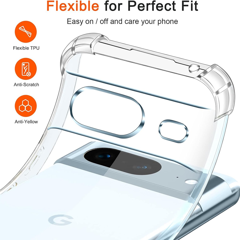 Husa antisoc pentru Google Pixel 7, Shockproof Silicone, transparent