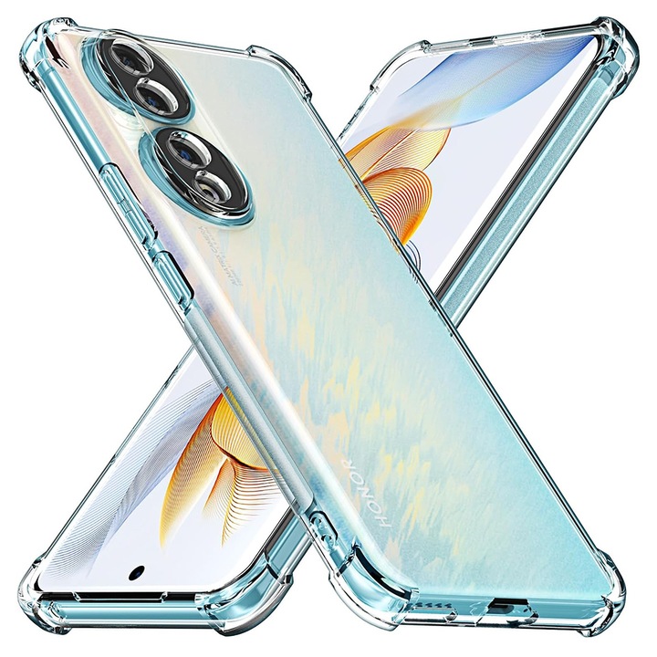 Калъф fixGuard Shockproof Clear Silicone за Honor 90 Pro, Clear