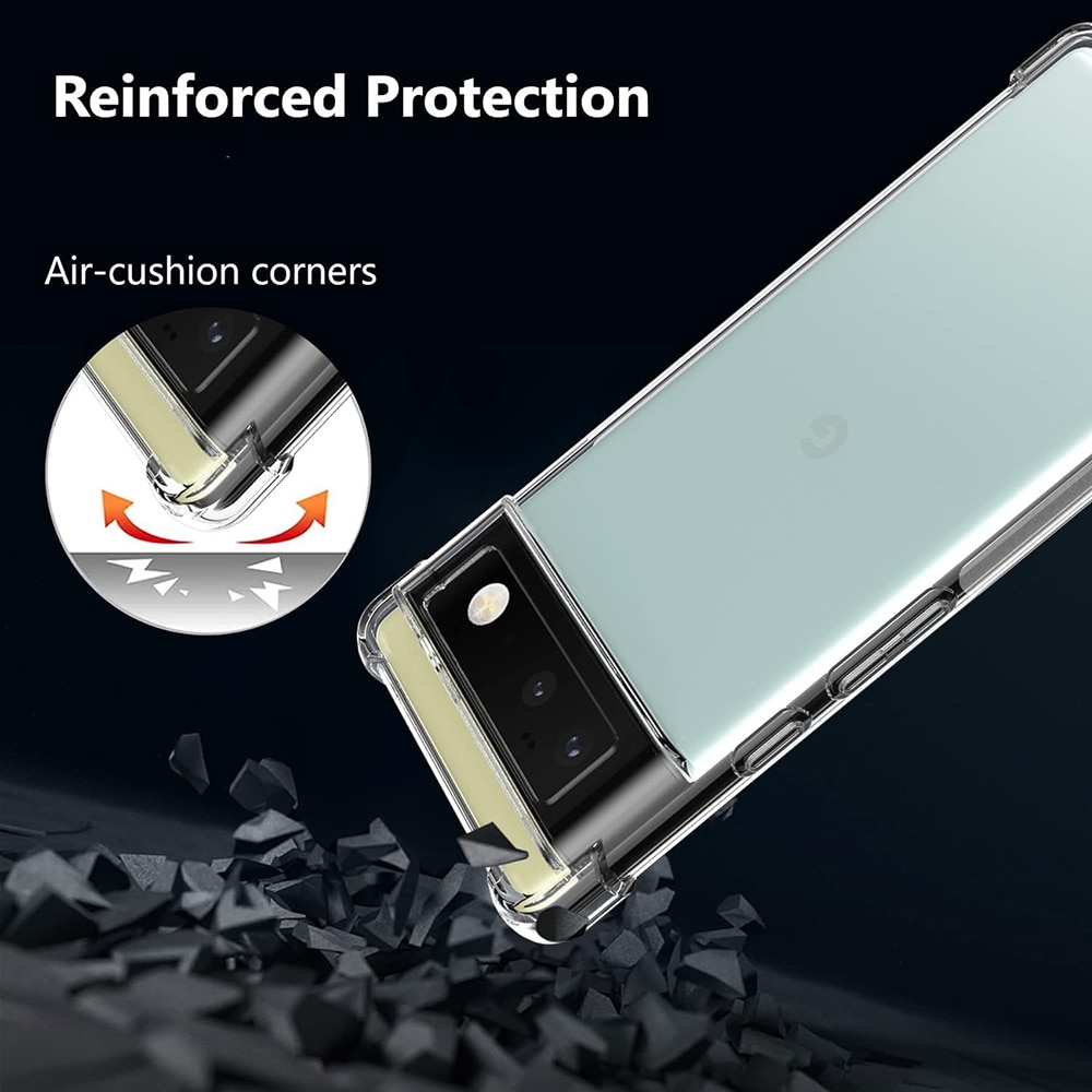 Husa antisoc pentru Google Pixel 6 Pro, Accesorio Shockproof Silicone, Transparenta