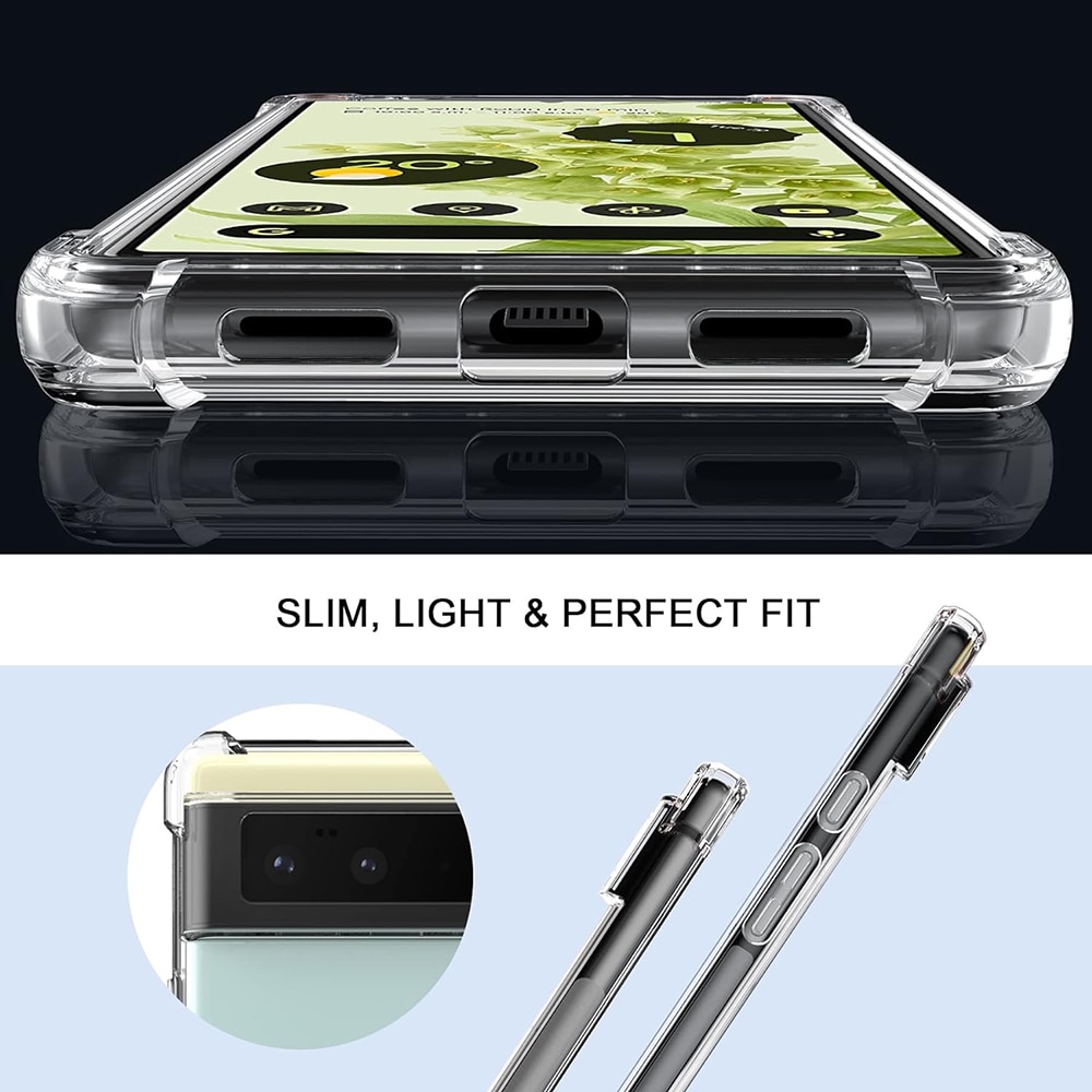 Husa antisoc pentru Google Pixel 6 Pro, Accesorio Shockproof Silicone, Transparenta