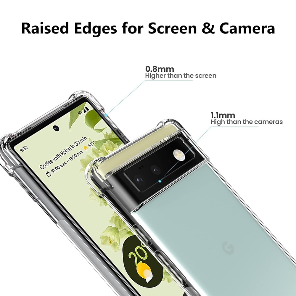 Husa antisoc pentru Google Pixel 6 Pro, Accesorio Shockproof Silicone, Transparenta