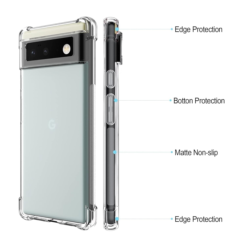 Husa antisoc pentru Google Pixel 6 Pro, Accesorio Shockproof Silicone, Transparenta
