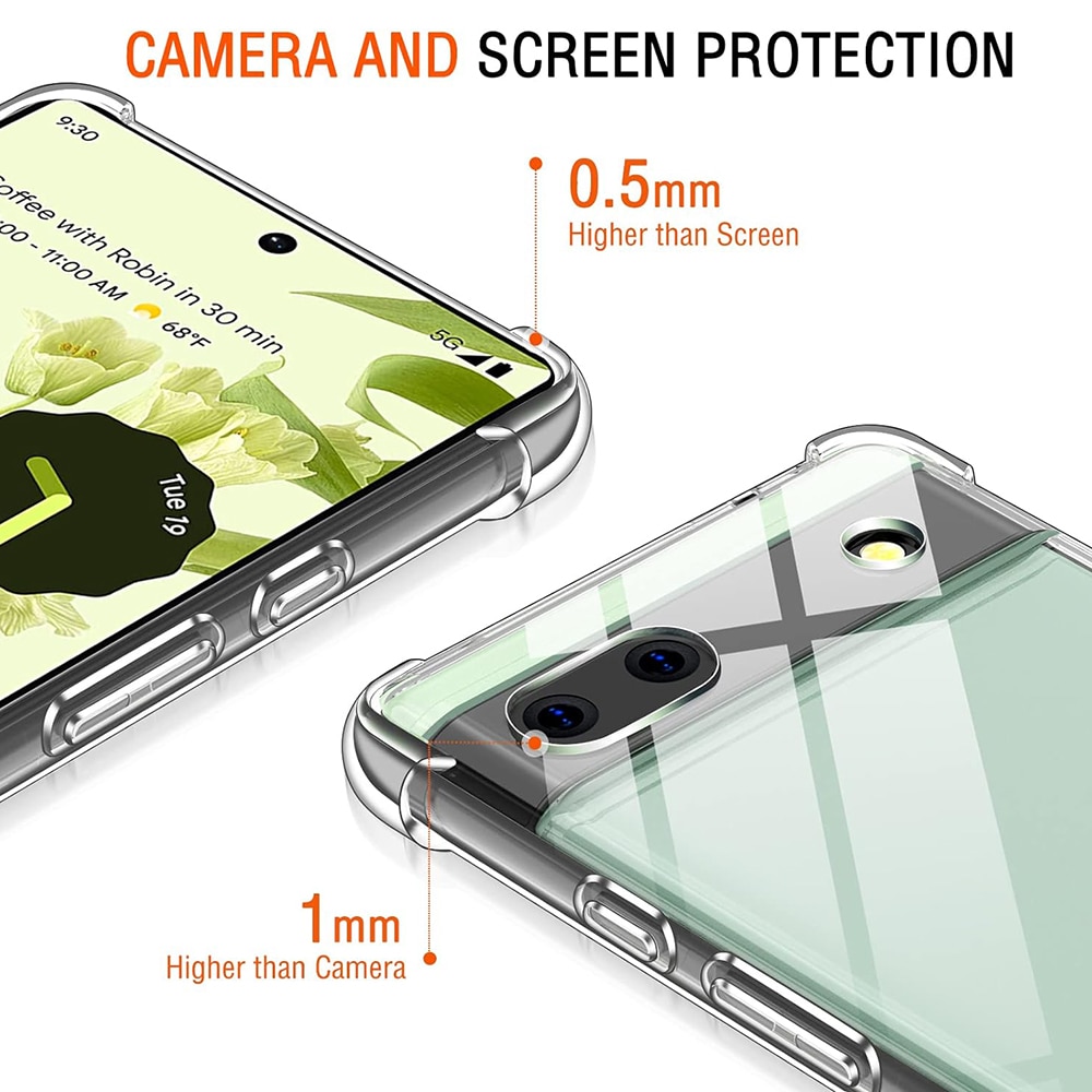 Husa antisoc pentru Google Pixel 6a, Accesorio Shockproof Silicone, Transparenta