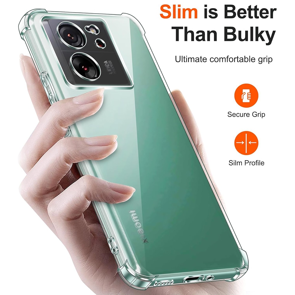 Husa protectie Mat-Tech compatibila cu Xiaomi 13T / 13T Pro, Protectie Camera, Colturi anti-soc, Decupaje Precise, Rezistenta la impact, Margini ridicate pentru protectia ecranului, Transparenta