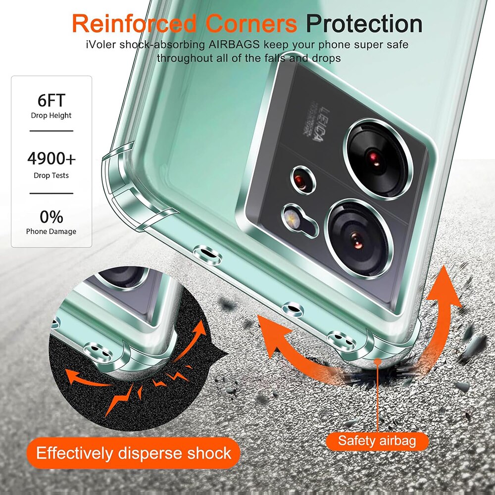 Husa protectie Mat-Tech compatibila cu Xiaomi 13T / 13T Pro, Protectie Camera, Colturi anti-soc, Decupaje Precise, Rezistenta la impact, Margini ridicate pentru protectia ecranului, Transparenta