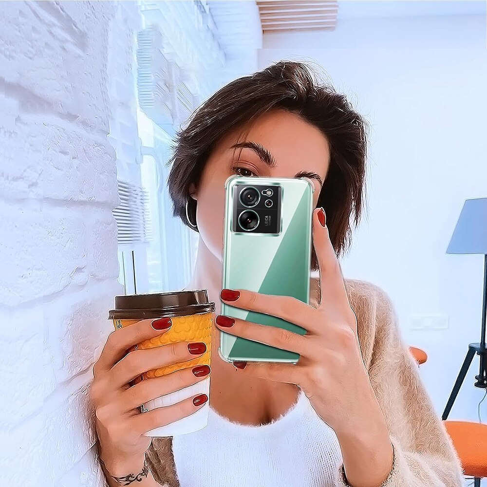 Husa protectie Mat-Tech compatibila cu Xiaomi 13T / 13T Pro, Protectie Camera, Colturi anti-soc, Decupaje Precise, Rezistenta la impact, Margini ridicate pentru protectia ecranului, Transparenta