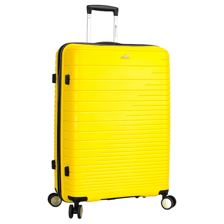 Куфар Madisson SW33703, Голям, Полипропилен, с 4 колела, TSA код, 75 cm, Жълт