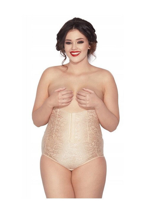 Chiloti tip corset, modelatori, Super Talia, 82%poliamida, crem 2XL