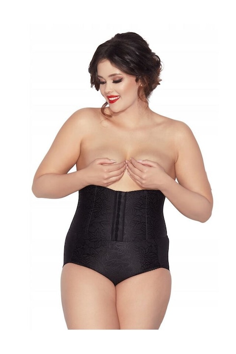 Chiloti tip corset, modelatori, Super Talia, 82%poliamida, negru