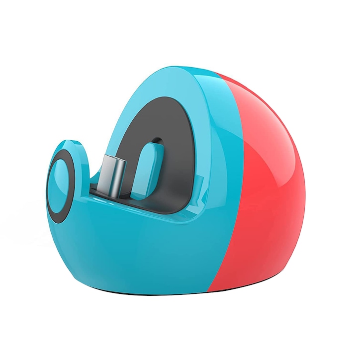 Töltőállomás, XBOX / PS4/ PS5/ Nintendo/ Switch lite / OLED kapcsoló, Ergonomikus kialakítás 45°-ban, túltöltés elleni védelem, 56 x 56 x 44 mm, sundiguer, kék / piros