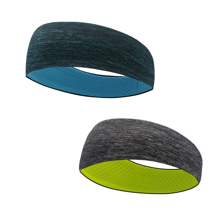 Bentita sport, POMAMZ, Elastic Fabric, Material flexibil, Unisex, Set 2, Multicolor