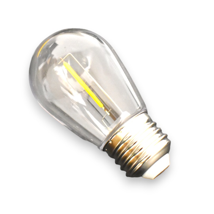 Set 20 becuri S14 1W lumina alba Led E27