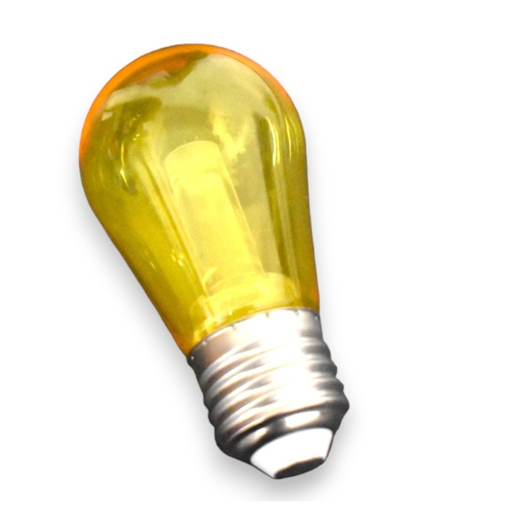 Set 10 becuri LED S14 galben E27