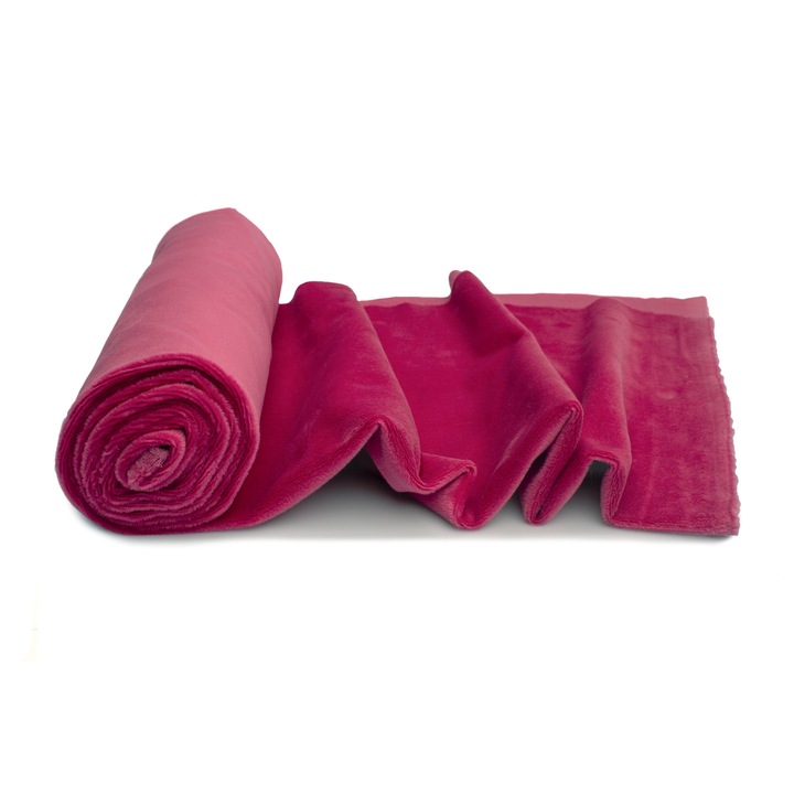 Tricotaje Polare netezi Minky, Culoare Roz prafuit, dimensiune 50 cm x 160 cm