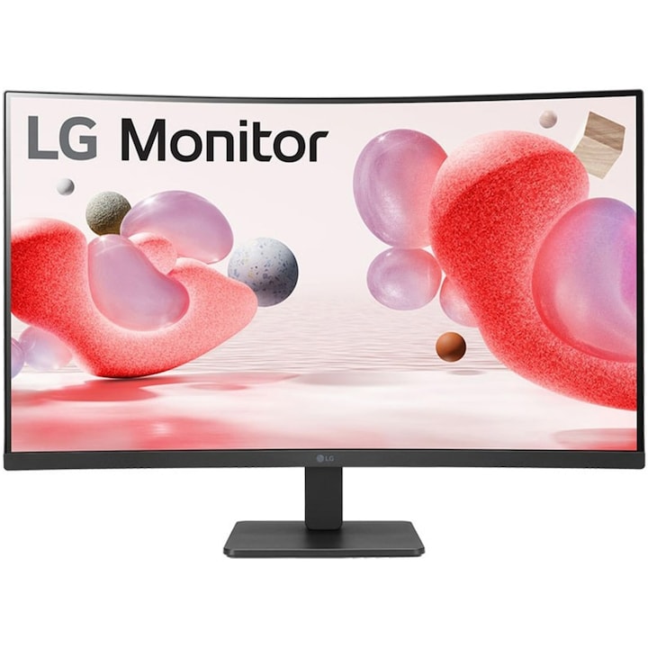 LG 32MR50C-B Monitor 32"; Ívelt, VA; 16:9; 1920x1080; 5ms; 250cd; 100Hz, HDMIx2, Dsub, FreeSync