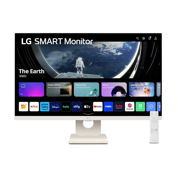 Смарт монитор LG 27SR50F-W 27"; IPS; 16:9; 1920x1080; 14ms; 250cd; HDMI, USB, Bluetooth, звук, HDR, webOS, Airplay