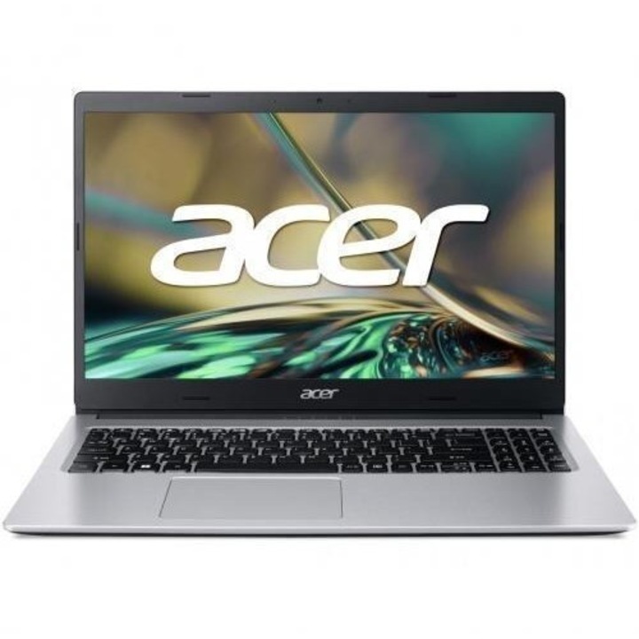 Laptop ACER Aspire 3, 15.6", AMD Ryzen 5 5500U, 8GB RAM, SSD 512GB, AMD Radeon, Argintiu