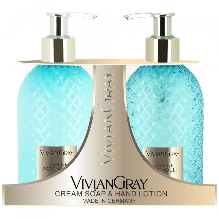Vivian Grey Jázmin és Pacsuli folyékony szappankészlet, Unisex, 300 ml + Kézkrém, 300 ml
