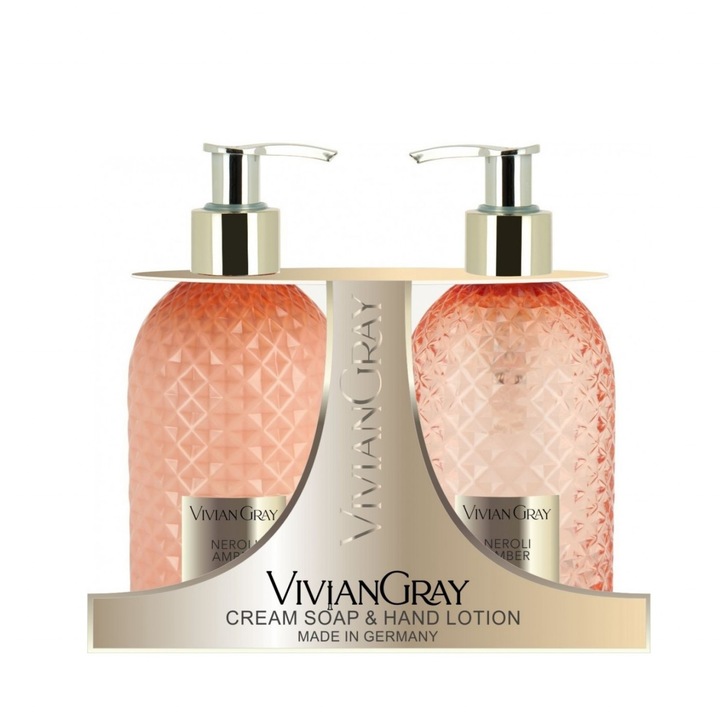 Vivian Grey Neroli & Amber folyékony szappankészlet, unisex, 300 ml + kézkrém, 300 ml