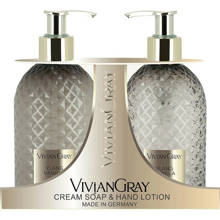 Комплект течен сапун Vivian Grey Ylang & Vanilla, унисекс, 300 ml + крем за ръце, 300 ml