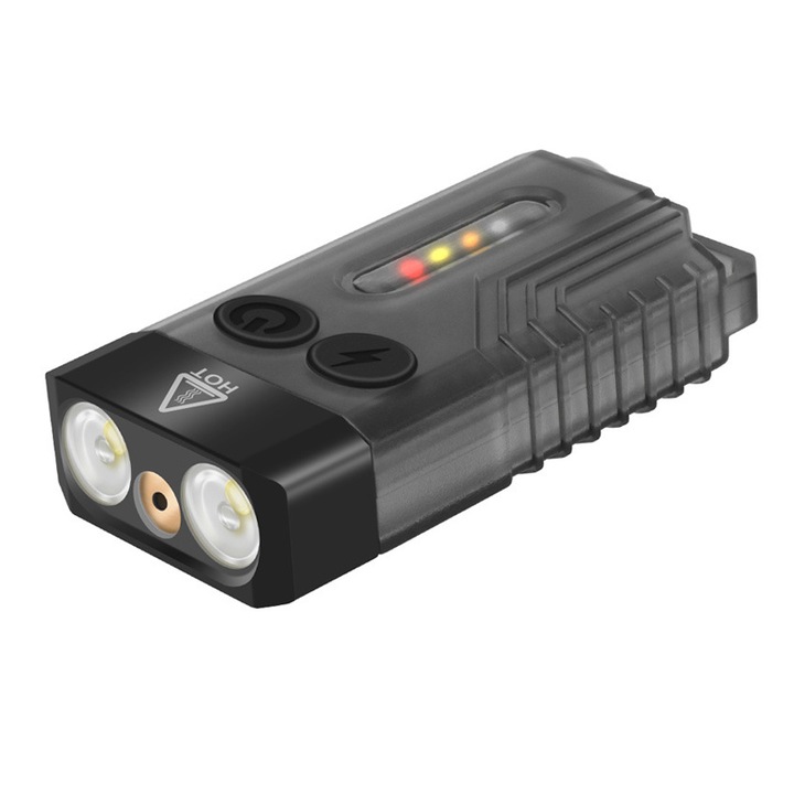 Мини мултифункционален фенер, 1000lm, 6000 - 6500K, IPX 4, 1000 mAh, презареждаем, 5 нива, 8 режима на светене, YWX, Черен