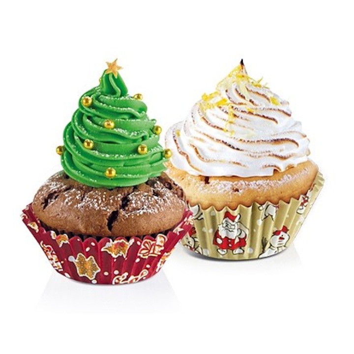 TESCOMA Delicia X-mas 60 buc rosu - pahare hartie / cupe briose