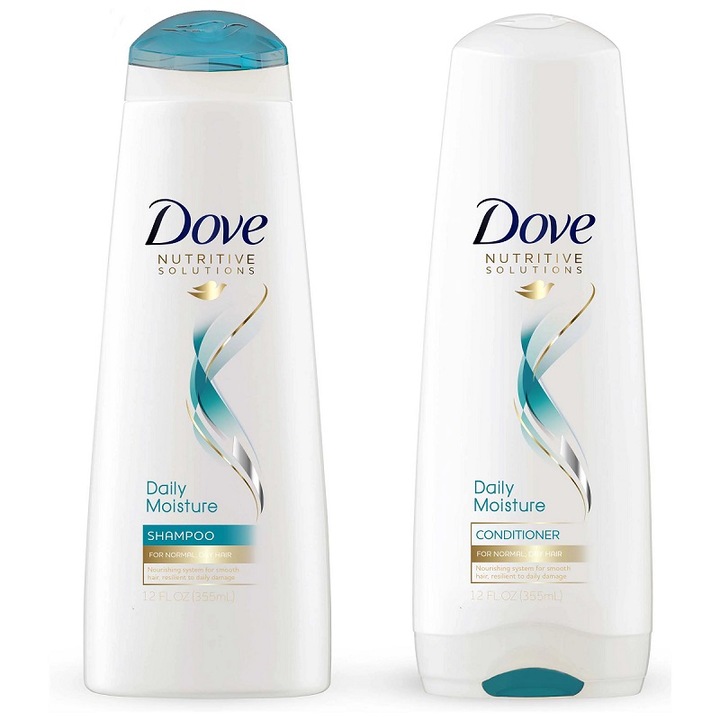 Set Sampon Dove Daily Moisture 250 ml, si Balsam, 200 ml