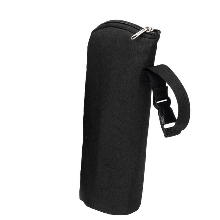 Geanta termoizolanta portabila, Poliester, 24 x 8 x 8 cm, Negru