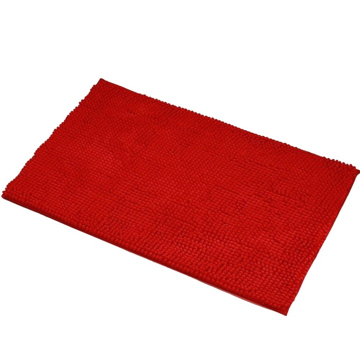 Covor de baie, Microfibra, Rosu