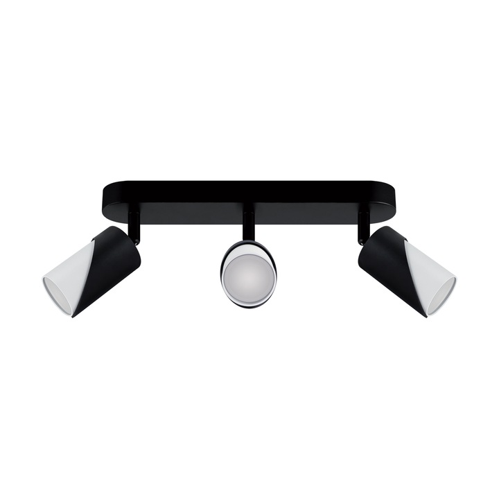 Mennyezeti lámpa, Struhm, fekete/fehér, LED, GU10, maximális teljesítmény 3x 35W, IP20