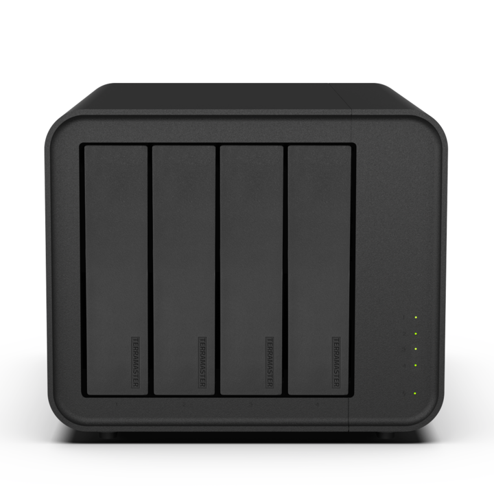Мрежово съхранение (NAS), TerraMaster, F4-424, Intel N95, 4 Bay 3.5" SATA, 2 x M.2 2280 NVMe, 8GB RAM, двойна 2.5G LAN, Черен