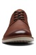 Clarks, Кожени обувки Atticus тип Derby с овален връх, Кафяв