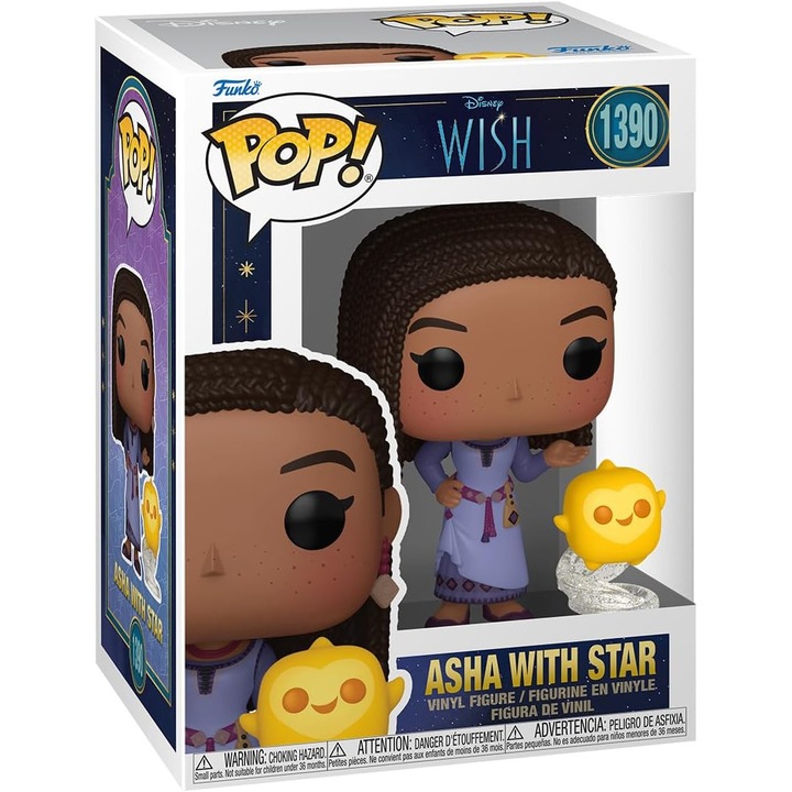 Figurina - Pop! - Disney Wish: Asha With Star, Mov, 15.9 cm