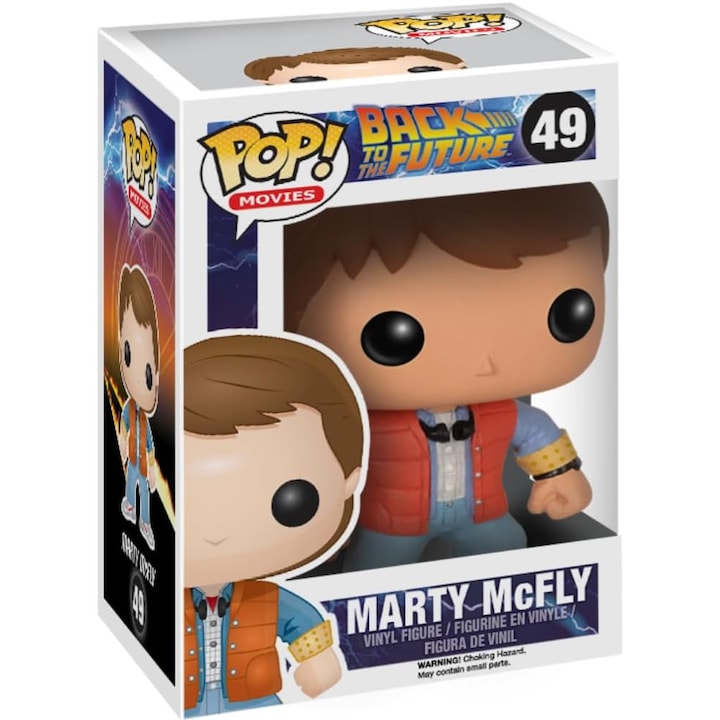 Figura - Pop! Filmek - Vissza a jövőbe: Marty McFly, kék, 15,9 cm