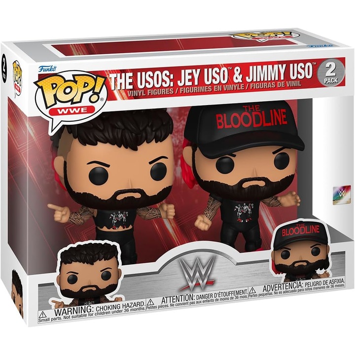 Figurine: Pop! WWE: The Usos, Negru, 16 cm