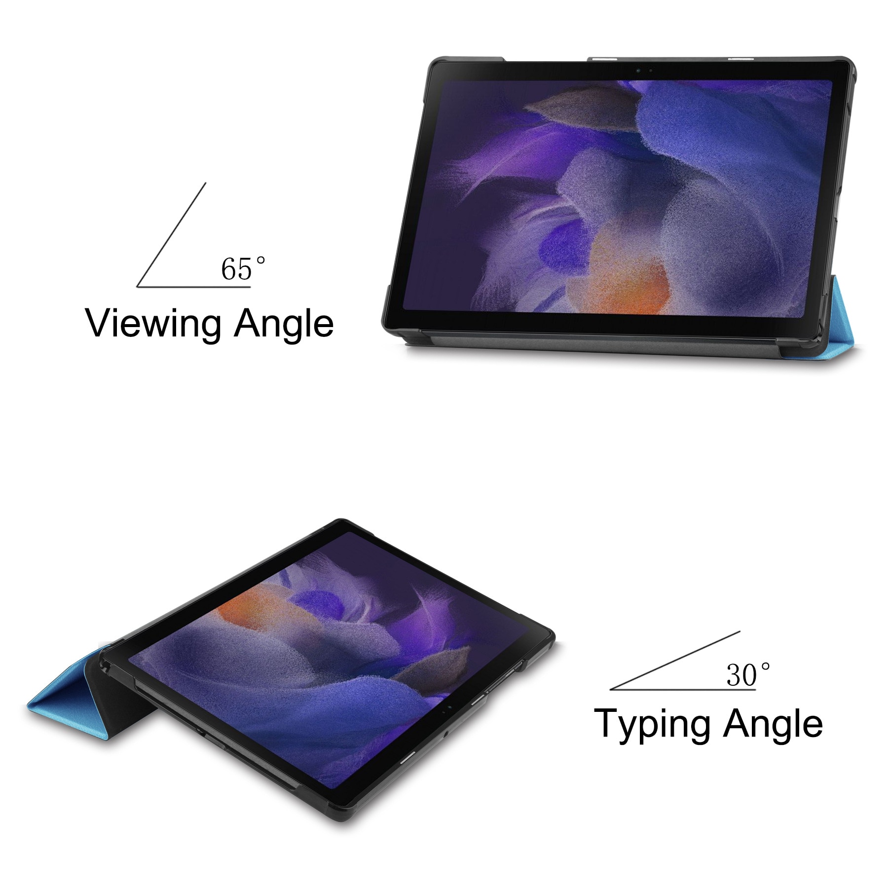 Husa tableta, Lecheng®, Functie sleep/wake-up, Compatibil cu Samsung Tab A8 10.5 inch (2022) SM-X200 / X205 / X207, Auriu rose