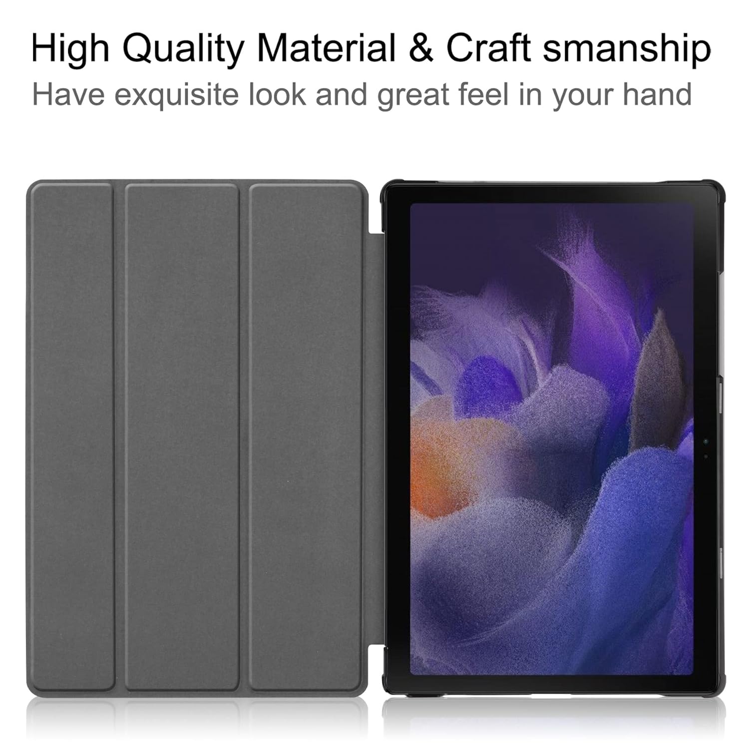 Husa tableta, Lecheng®, Functie sleep/wake-up, Compatibil cu Samsung Tab A8 10.5 inch (2022) SM-X200 / X205 / X207, Auriu rose