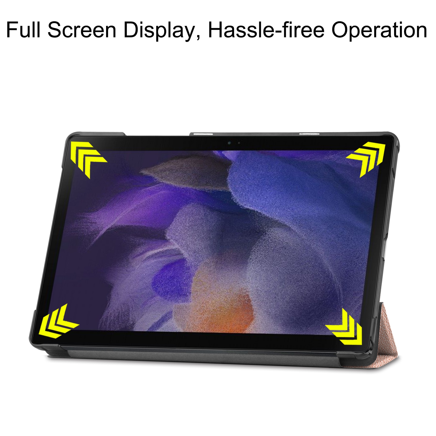 Husa tableta, Lecheng®, Functie sleep/wake-up, Compatibil cu Samsung Tab A8 10.5 inch (2022) SM-X200 / X205 / X207, Auriu rose
