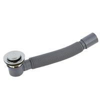 Sifon cadita dus, ventil Klick-Klack, 50 mm, evacuare 40 mm, racord flexibil, Cleanmann