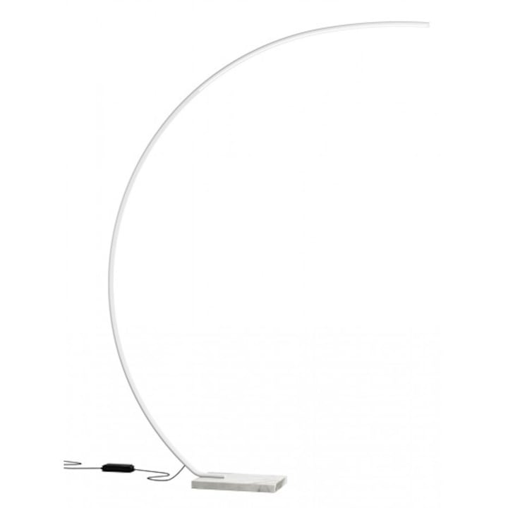 Подова лампа Smarter Carver, матово бяло, LED, 16W, 1600 лумена, топло бяло 3000K, H.192 cm