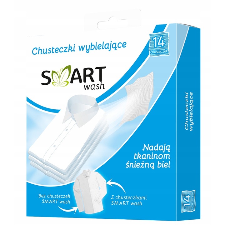 Servetele Inmuiere Smart Wash, MONTELI, Indeparteaza Petele, Efect de Albire, Revigoreaza Culorile, Protectie Pentru Tesaturi, Curatare Usoara la Fiecare Spalare, 14 Bucati