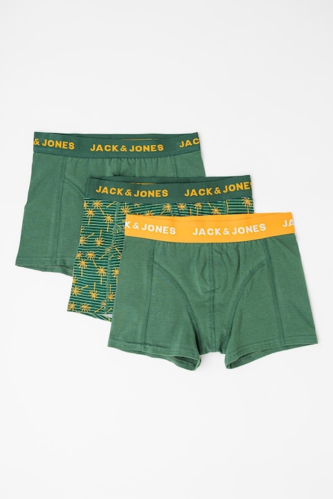 Jack & Jones, Боксерки с лого - 3 чифта, Зелен