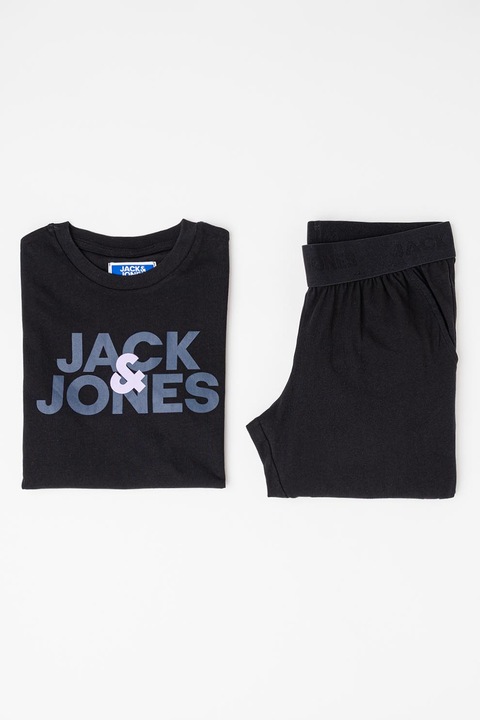 Jack & Jones, Logós pamutpizsama, Fekete