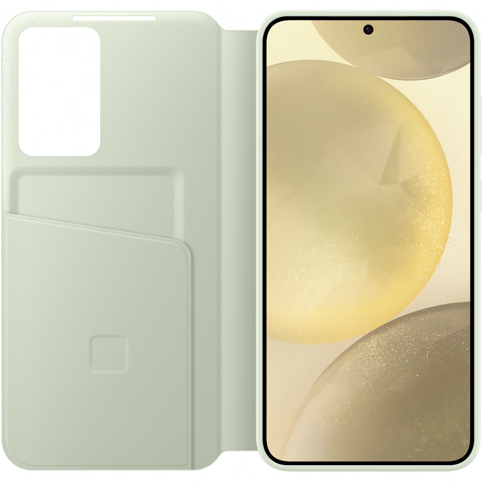 Husa de protectie Samsung Smart View Wallet Case pentru Galaxy S24+, LIGHT GREEN