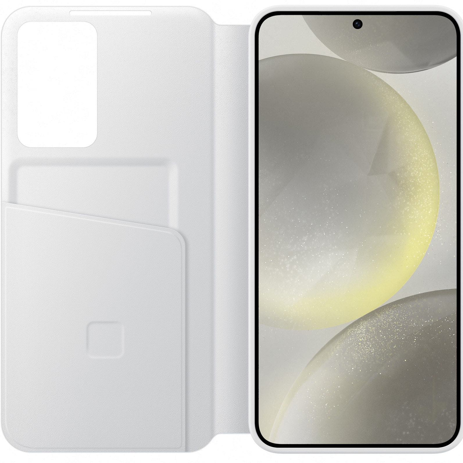 Husa de protectie Samsung Smart View Wallet Case pentru Galaxy S24+, WHITE