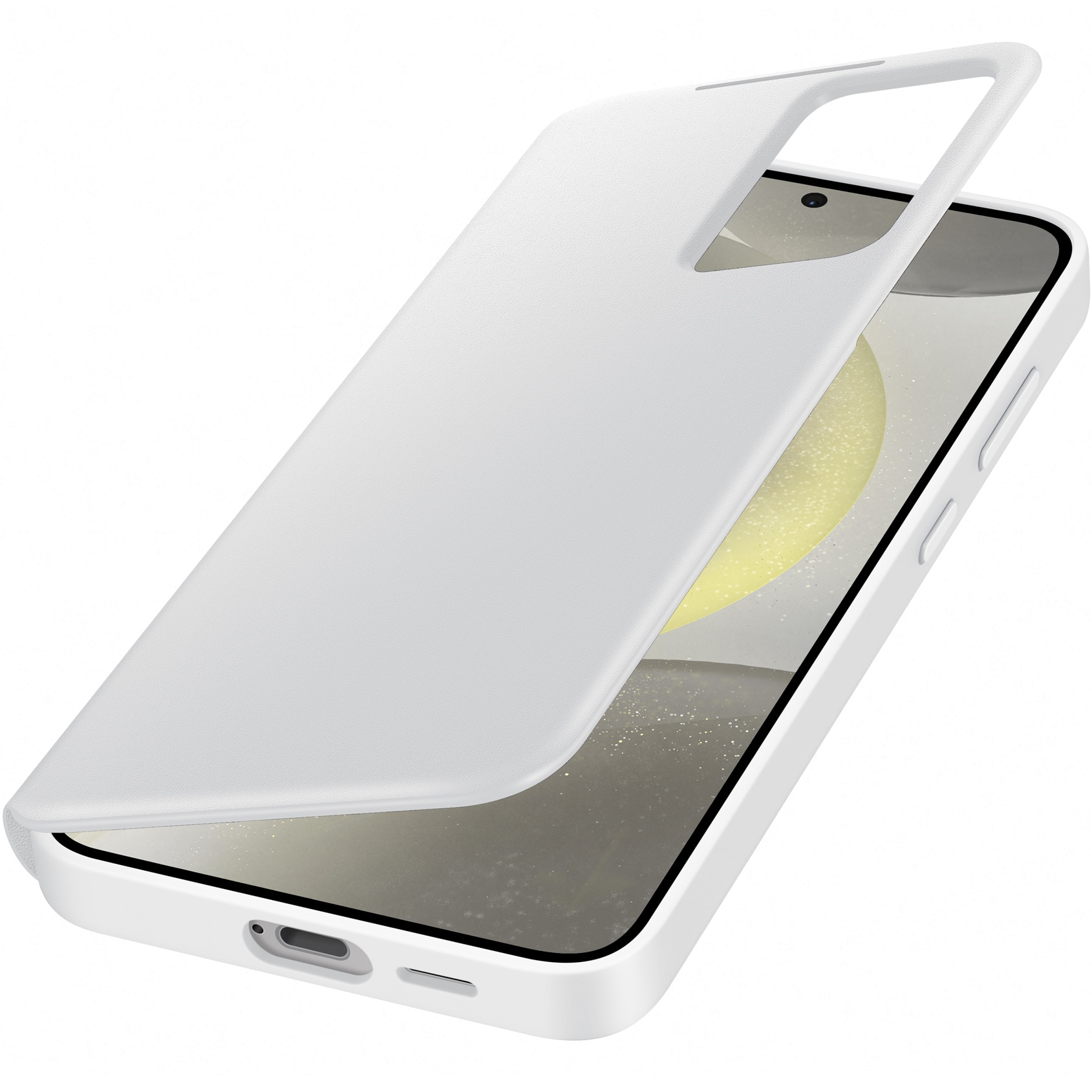 Husa de protectie Samsung Smart View Wallet Case pentru Galaxy S24+, WHITE