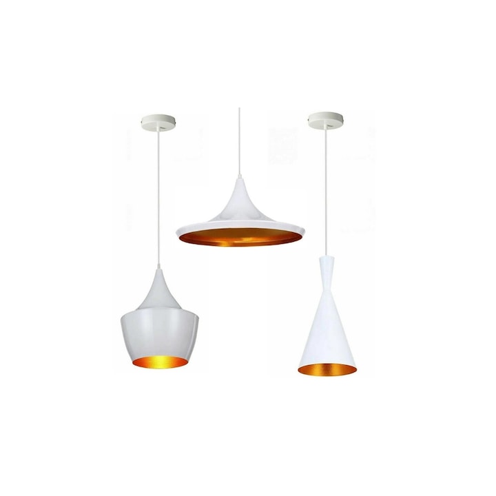 Pendul Abstract2 Triple, Alb