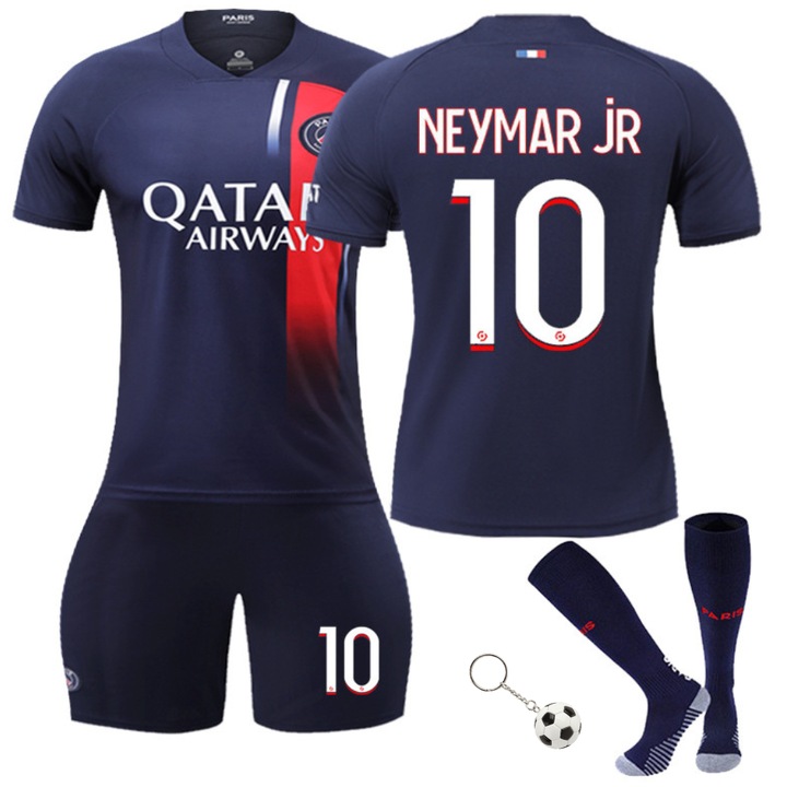 Детска спортна екипировка Paris Neymar Football Jersey Set, Party Chili®, Children's Day, Polyester, Blue, Син