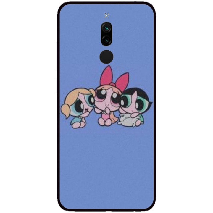 Husa personalizata HQPrint si Folie de Silicon pentru Xiaomi Redmi Note 8 Pro, model Powerpuff Girls, multicolor, S1D1M0135